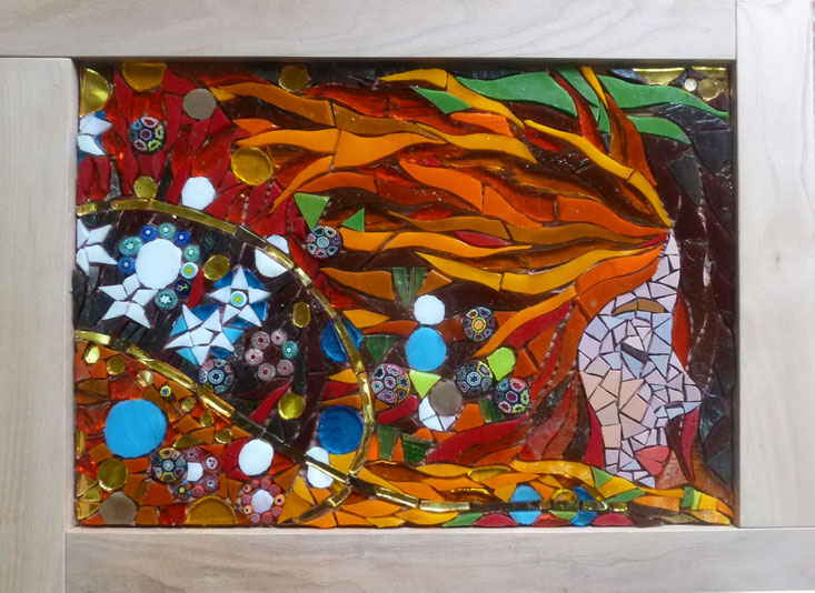 d'après Gustav KLIMT "Serpent de mer" 40cm x 35cm