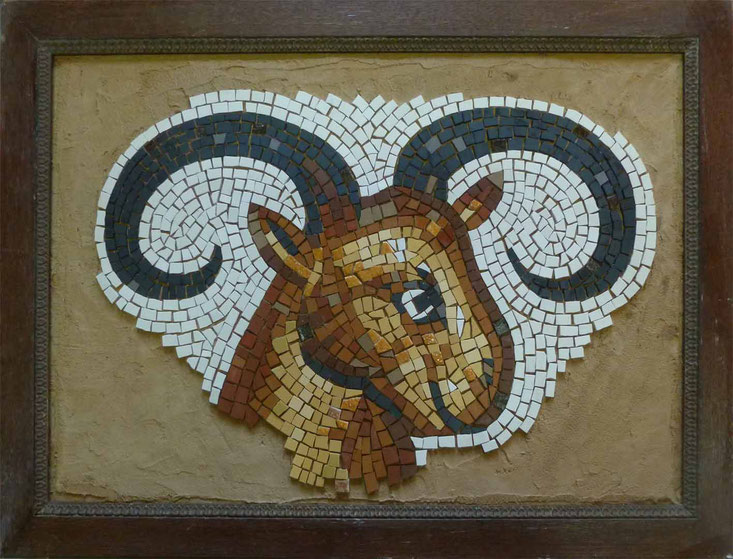 D’après une mosaïque d’Antioche, IVe siècle apjc, Empire Romain - grès cérames, environ 40cm x 60cm