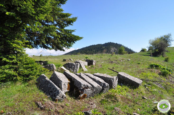 Ruines d'un temple au lieu-dit "bûcher d'Héraclès" au Mont Oeta