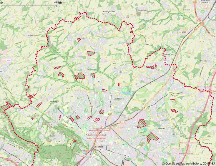 Vorschläge für Flächen in Bielefelds Norden
