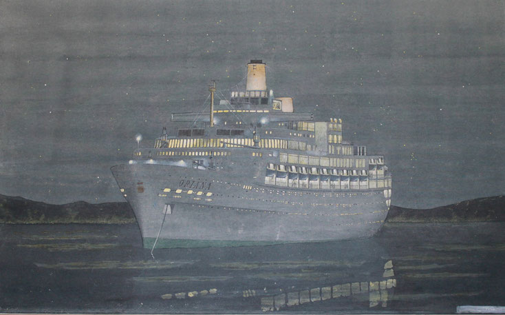 "Oriana" by night  acryl auf Leinwand  50 x 80 cm