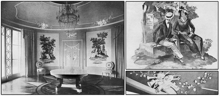Wandmalereien und Stuckreliefs von Karl Walser im Haus Andreae, Berlin. Repr. aus Kunst und Künstler, Nr. 6, 1916, S. 269