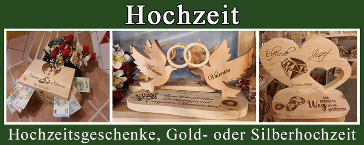 Handgefertigte Hochzeitsgeschenke, Give Aways, Gastgeschenke zur Hochzeit, Deko für die Hochzeit, Geschenke zur Goldenen Hochzeit, Silberhochzeit...