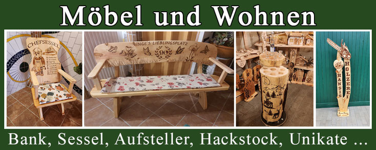 Personalisierte Geschenke zum Geburtstag, Hochzeit, Pensionierung, Jubiläum u.v.m. Handgefertigte Sitzbank, Chefsessel oder Barhocker.