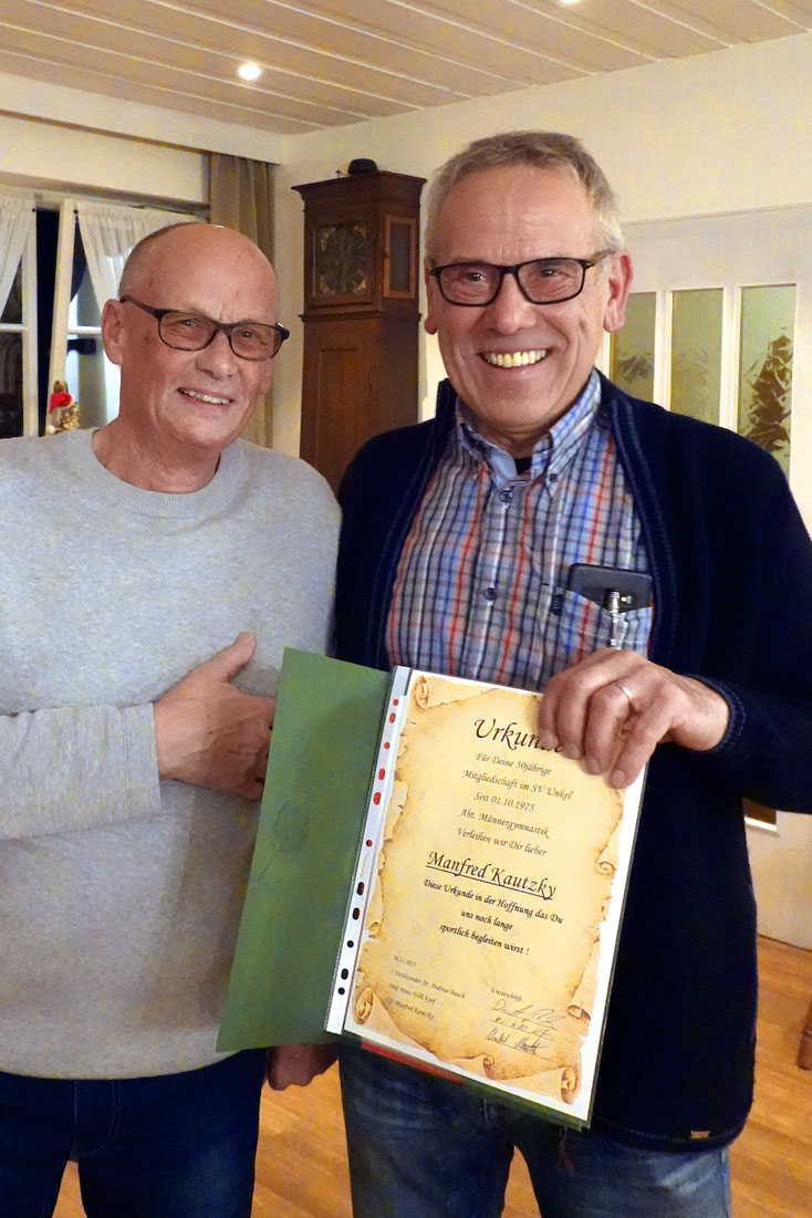 Die Macher in der Abteilung: Abteilungsleiter Korf + Übungsleiter Kautzky (Foto Rudolf Weichsel)
