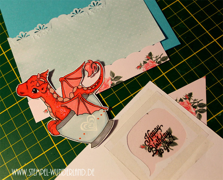 Digi Stamps Drache Digitaler Stempel Dragon scrapbooking Karte handgemacht von www.stempel-wunderland.de