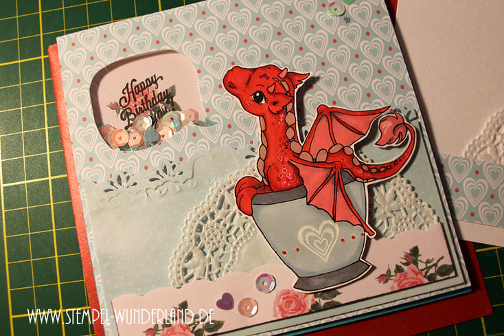Digi Stamps Drache Digitaler Stempel Dragon scrapbooking Karte handgemacht von www.stempel-wunderland.de