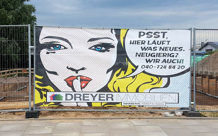 Mesh-Banner in Hamburg, design, druck und montage