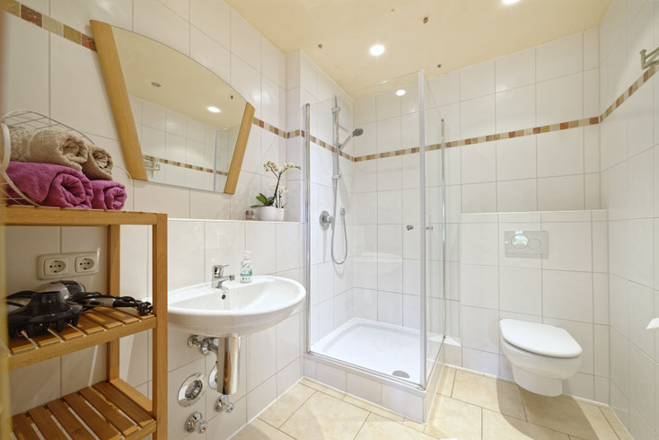 Dusche mit WC