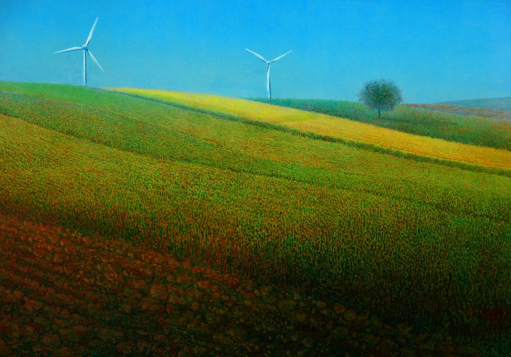 Hanno Karlhuber - Windstille Acryl/Öl auf Holz, 70 x 100cm, 2003