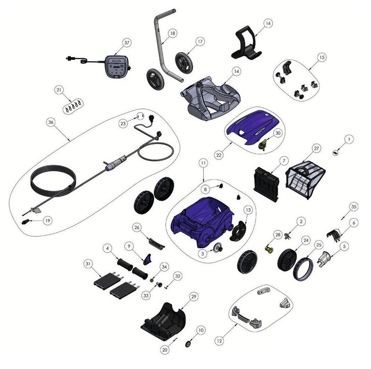 Vortex PRO RV 5480 iQ Ersatzteile Zodiac Explosionszeichnung