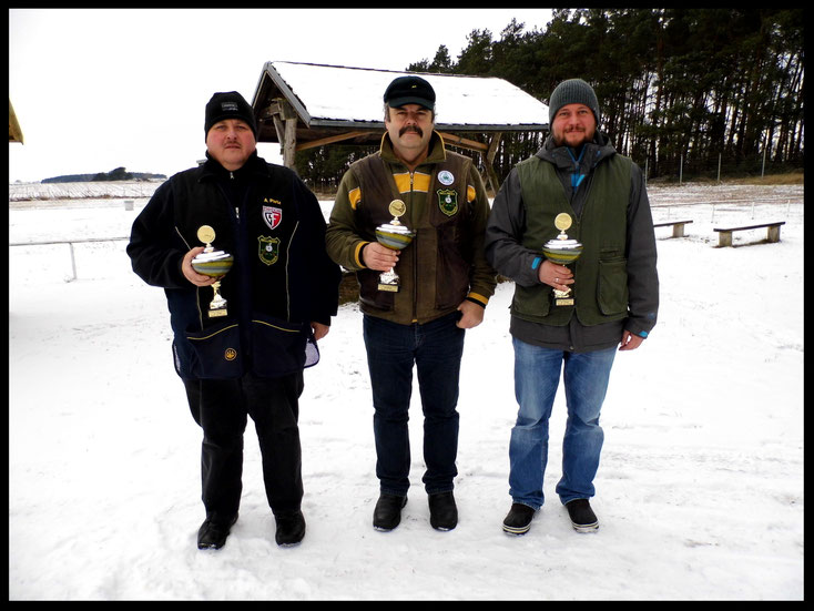 Gewinner des Neujahrsschießen 2017 Andreas Pietz, Frank Hügelow und Pierre Podein.