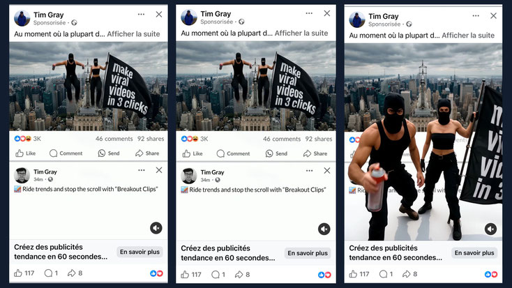 ▲ En Internet-Scharlatan benotzt déiselwecht Foto wéi d'LSAP. Hie versprécht "Viral videos in 3 clicks". Eng gelunge Koalitioun.