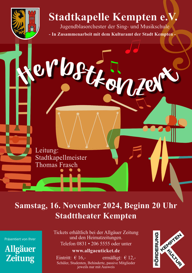 Herbstkonzert 2024 - Stadtkapelle Kempten
