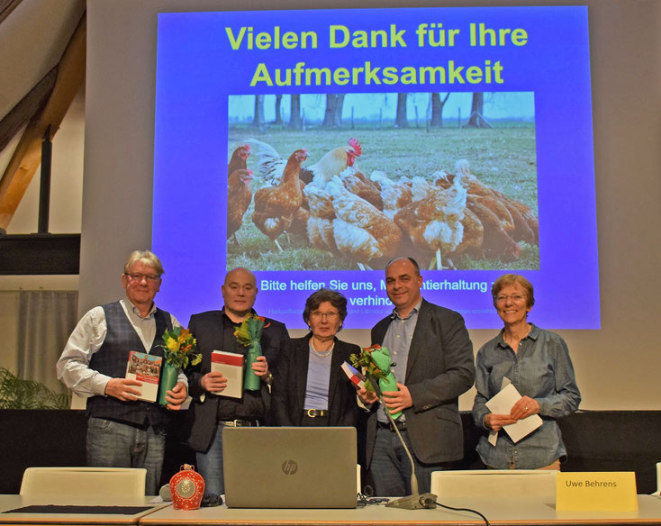 Von links nach rechts: Dr. Rupert Ebner, Martin Eikenberg, Dr. Claudia Preuß-Ueberschär, Uwe Behrens, Christiane Hussels  Foto: Sabine Littkemann