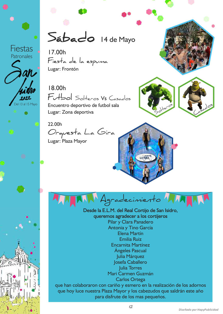 Fiestas de San Isidro en el Real Cortejo Aranjuez Programa