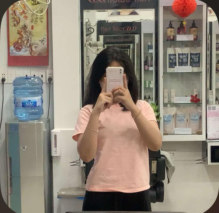 Hương Duyên, at Hair Salon D&D, a partner of Breast Cancer Network Vietnam BCVN   Hair Salon Network  