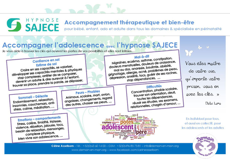 Thématiques pour adolescents guéries grâce à l'hypnose 
