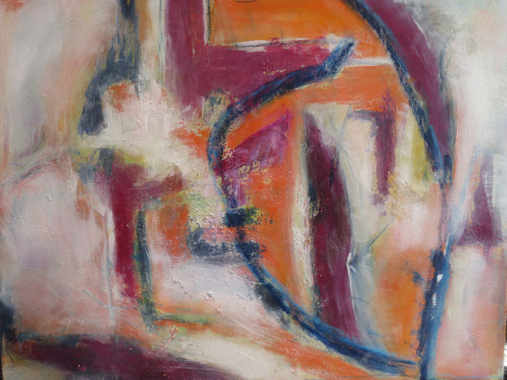 "Lebensweg-Kreuzung" , Acryl, Ölpastellkreide , 110 x 90 , BNr. 327