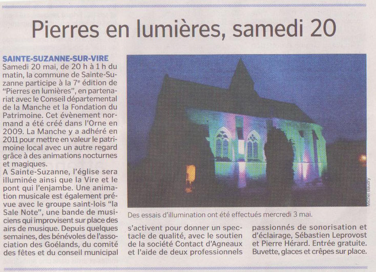 Illumination de l'église lors des journées du patrimoine