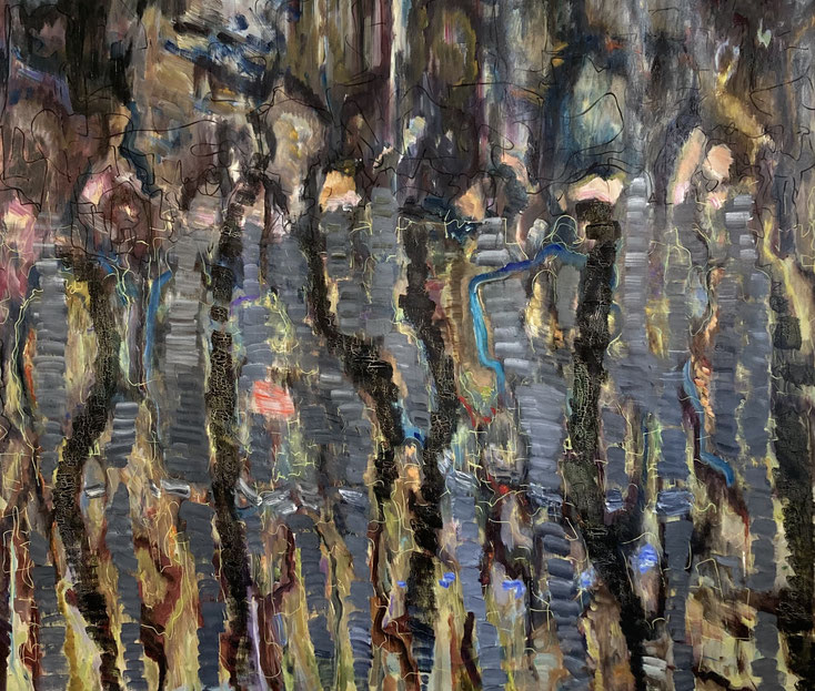 Davor und dahinter/155x180cm/2025