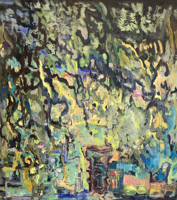 Vase mit Zitronen/160x140cm/2025