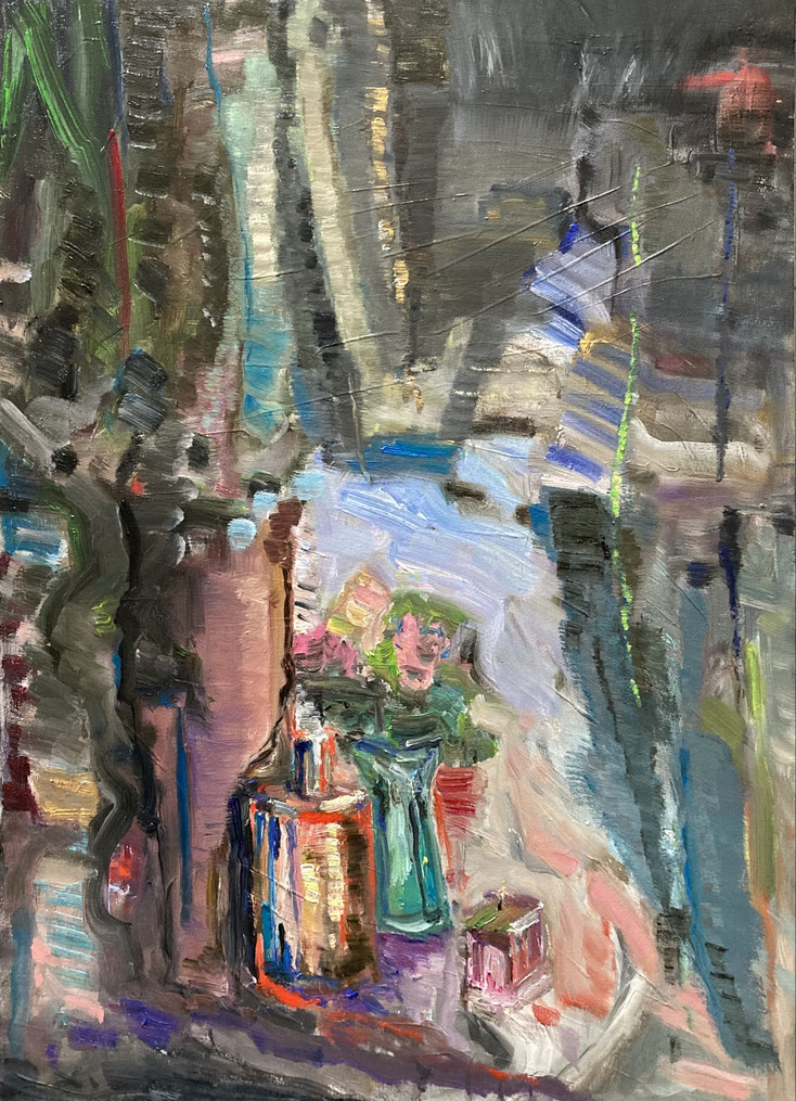 Rosen mit Kerzen/80x60cm/2025