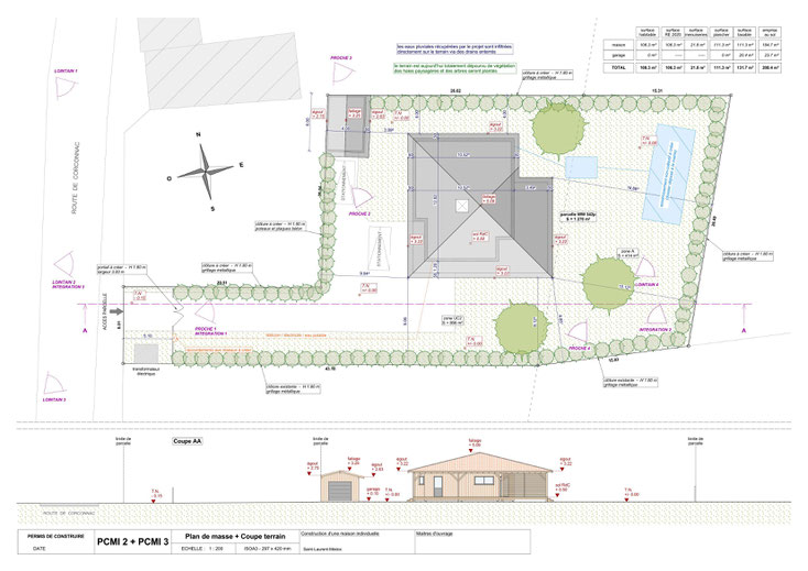 permis de construire déclaration préalable extension maison construction 33112 Saint laurent Médoc
