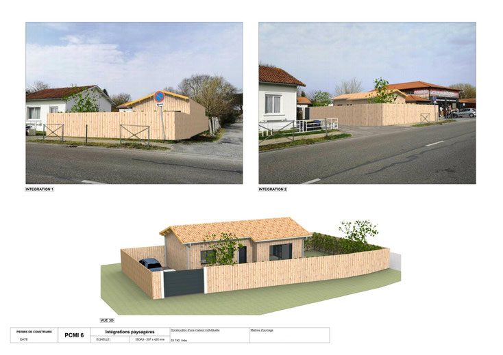 permis de construire maison ossature bois gironde Ares 33740 fabrication 