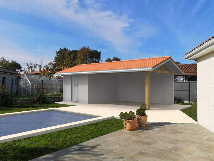piscine pool-house déclaration préalable permsi de construire la brede 33650