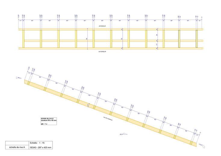 plan fabrication execution charpente bois traditionnelle gradignan 33170