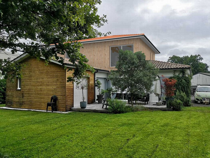 permis de construire déclaration préalable surélévation extension agrandissement Saint Médard d'eyrans 33650