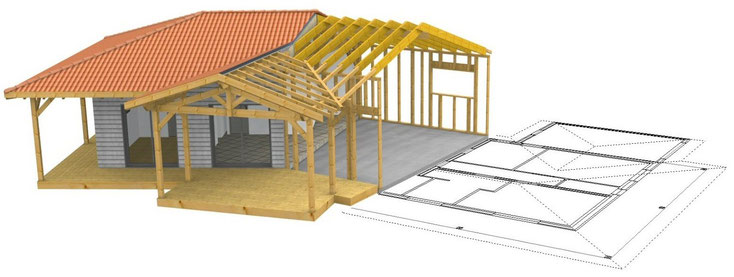 construction maison extension surélévation bois