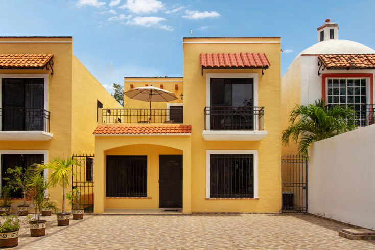 Front view of the holiday home in Playa del Carmen