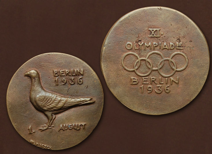 Verband Deutscher Brieftaubenzüchter, Conrad Troullier Medaille, Brieftaubenwesen, 1934, Brieftauben Historie, Olympia 1936