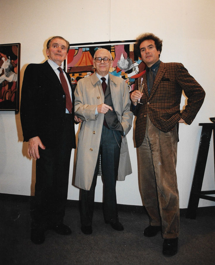 Edoardo Krumm con il figlio Ermanno - Galleria Cortina 1992