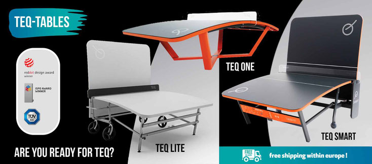 teqball TEQ tables - TEQ Lite, TEQ One, TEQ Smart, free shipping within europe