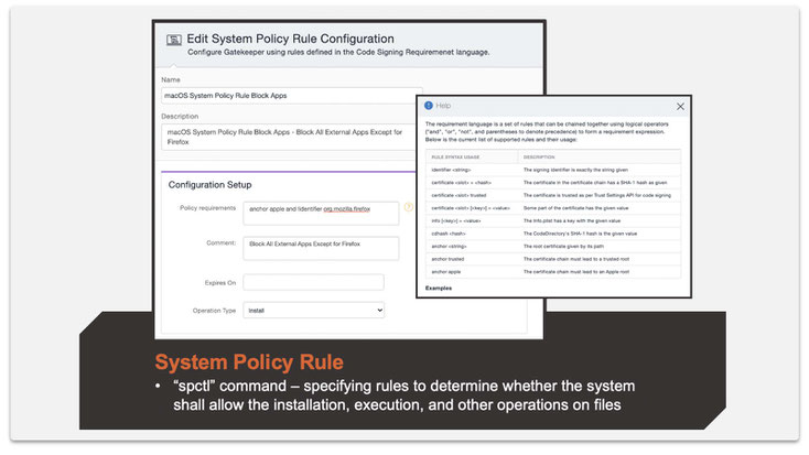 Step 3: Create a System Policy Rule configuration.