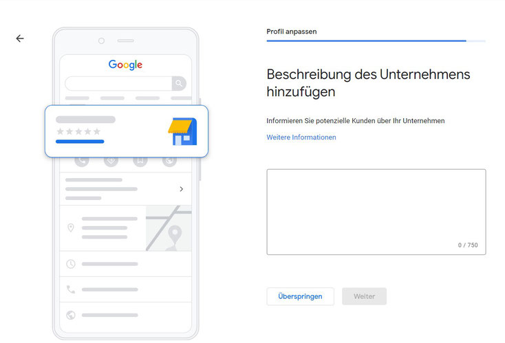 Eine einzigartige Unternehmensbeschreibung für Google My Business erstellen.