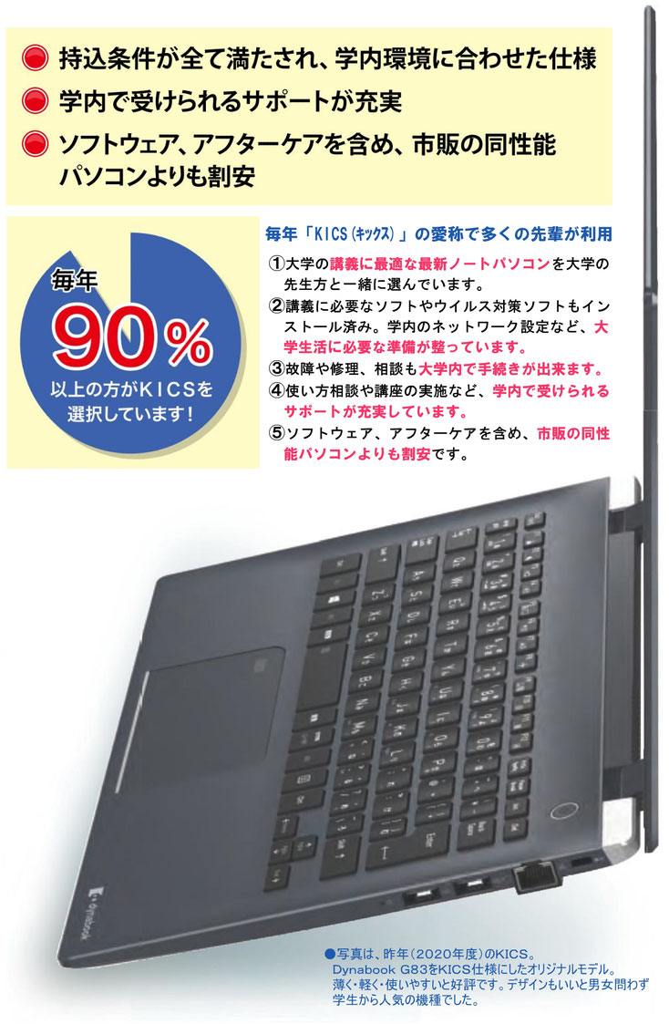 入学の機会にパソコンの購入をご予定の方へ 2021松山大学生協