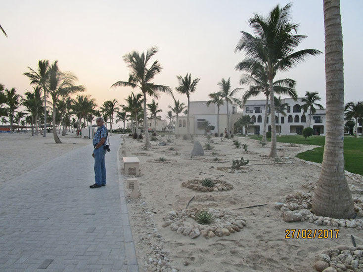 Oman Urlaub 2017; Bummel durch das Rotana Resort am Abend