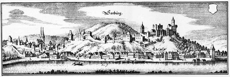Saarburg, Stich von Merian