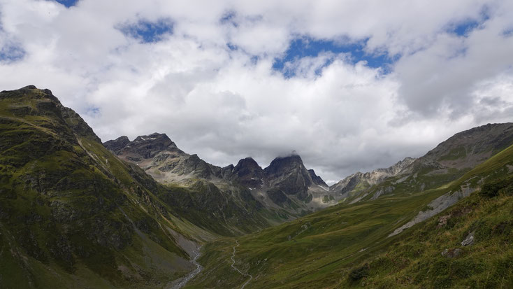Val Tuoi, uitzicht op de Silvretta-keten