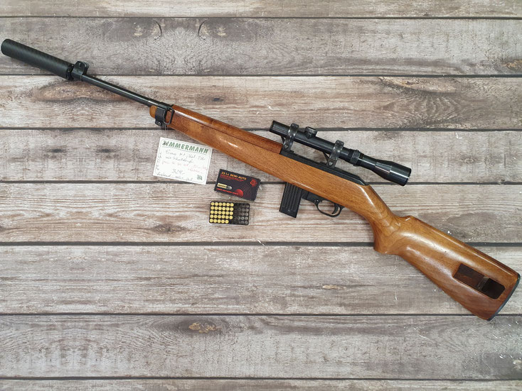Erma M1 Kal. .22lr Selbstladegewehr Schalldämpfer Zielfernrohr gebraucht kaufen