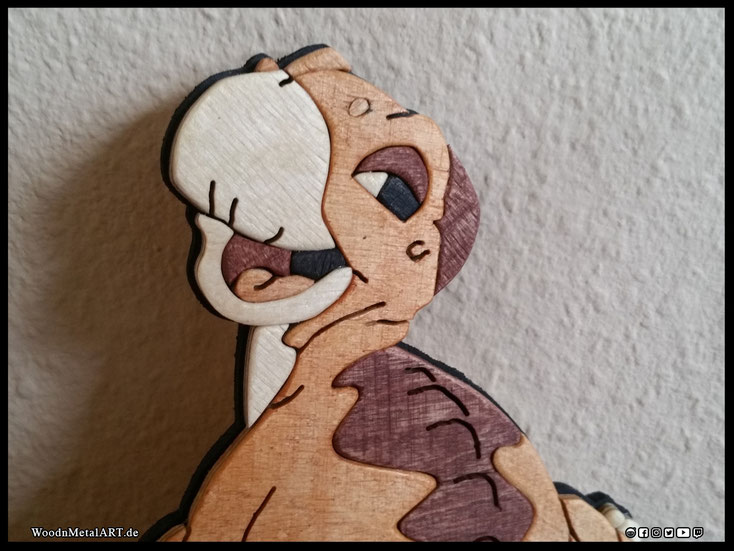 WoodnMetalART Scrollsaw Dekupiersäge Holzbild Littlefoot In einem Land vor unserer Zeit