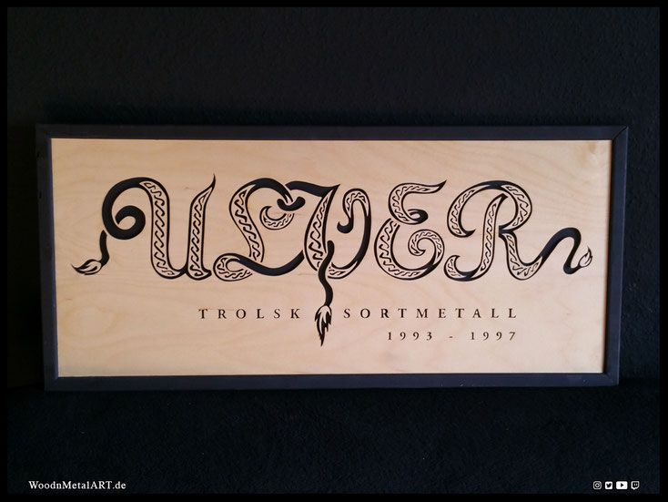 WoodnMetalART Scrollsaw Dekupiersäge Holzlogo Ulver Black Metal