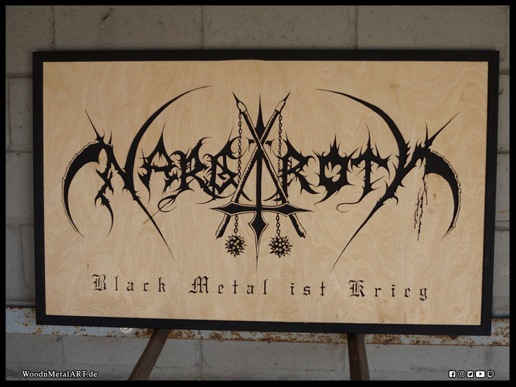WoodnMetalART Scrollsaw Dekupiersäge Holzlogo Nargaroth Black Metal