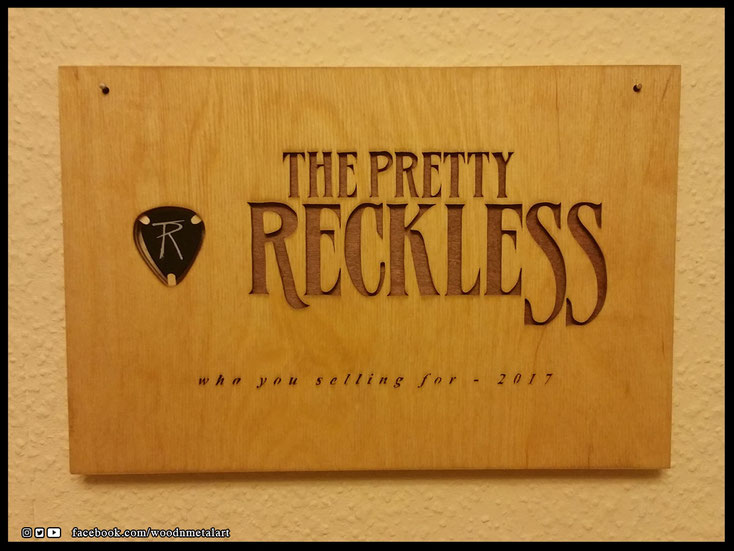 WoodnMetalART Scrollsaw Dekupiersäge Holzlogo The Pretty Reckless