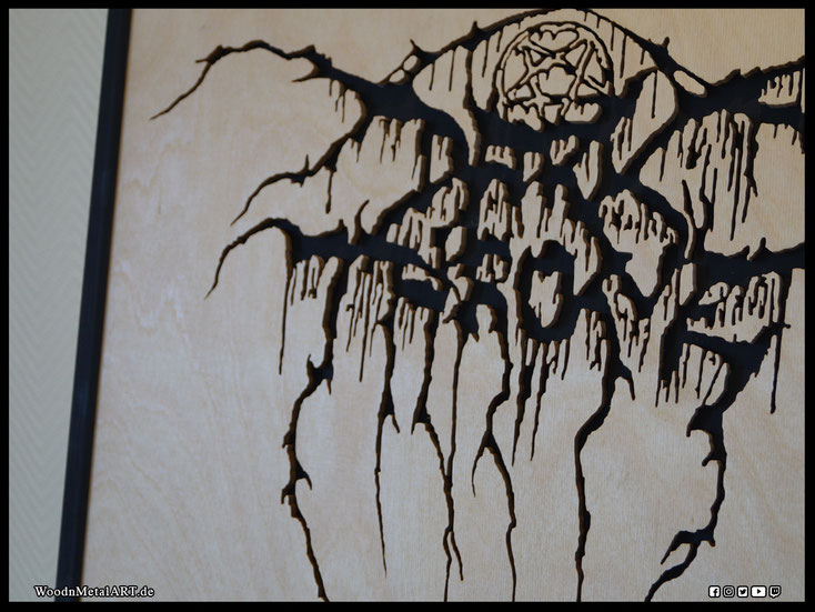 WoodnMetalART Scrollsaw Dekupiersäge Holzlogo Darkthrone Black Metal