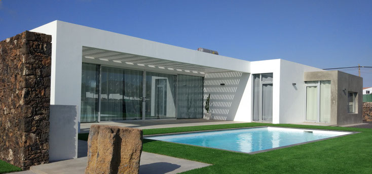Villa Turquesa en Lajares - obra terminada